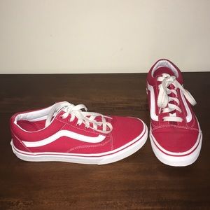 Red old skool Vans